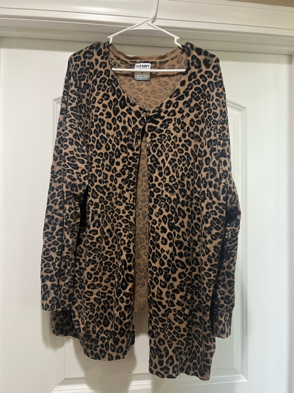 Old Navy Leopard Print Cardigan - Brown and Black